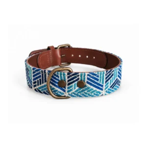 Collar Brix de DANNTE con tejido geométrico y anilla dorada