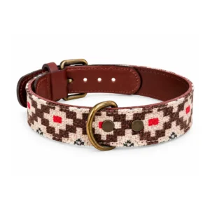 Collar Kivu de DANNTE con rombos marrones sobre fondo crema