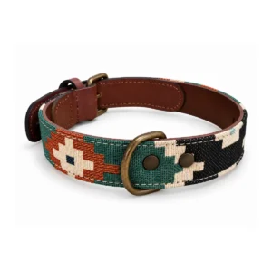 Collar Knox de DANNTE con rombos verdes y naranjas