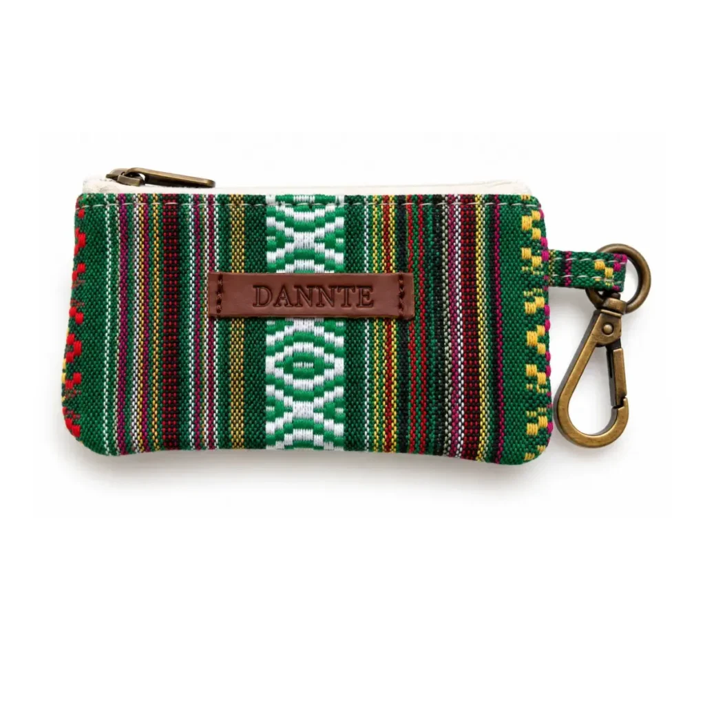 Portabolsas Inca de DANNTE en tejido verde con mosquetón
